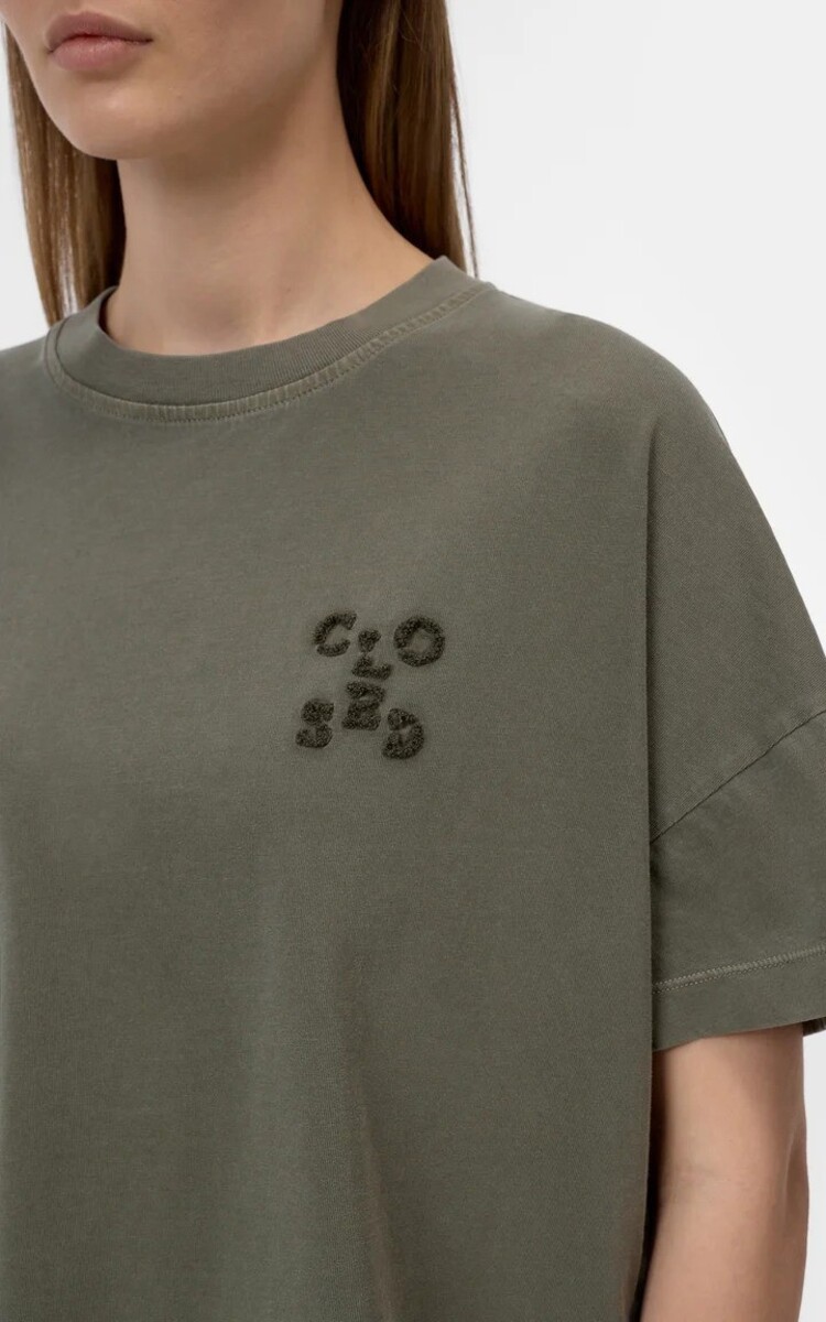 Closed Cropped Shirt Cypress Green