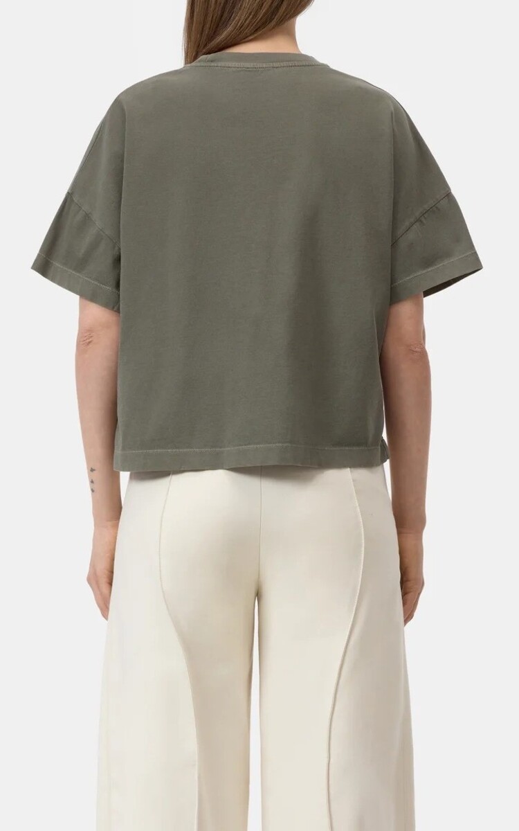 Closed Cropped Shirt Cypress Green