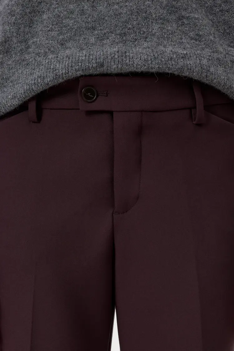 Closed Flye Trousers Mahagony
