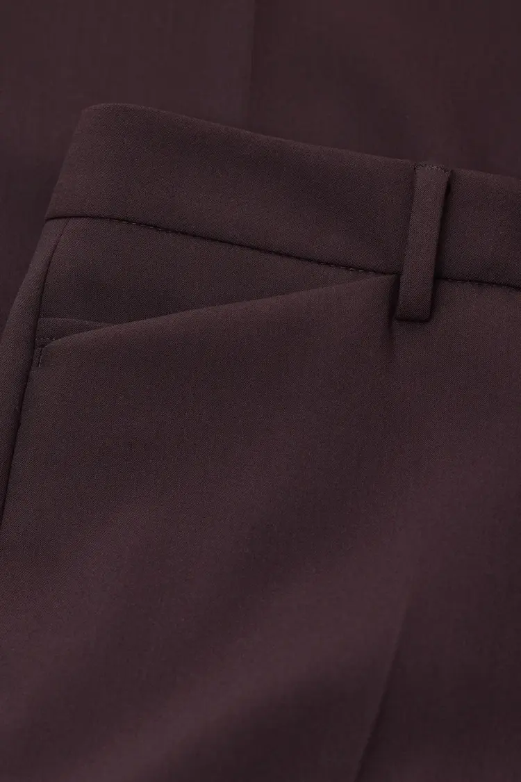 Closed Flye Trousers Mahagony