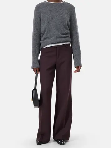 Closed Flye Trousers Mahagony