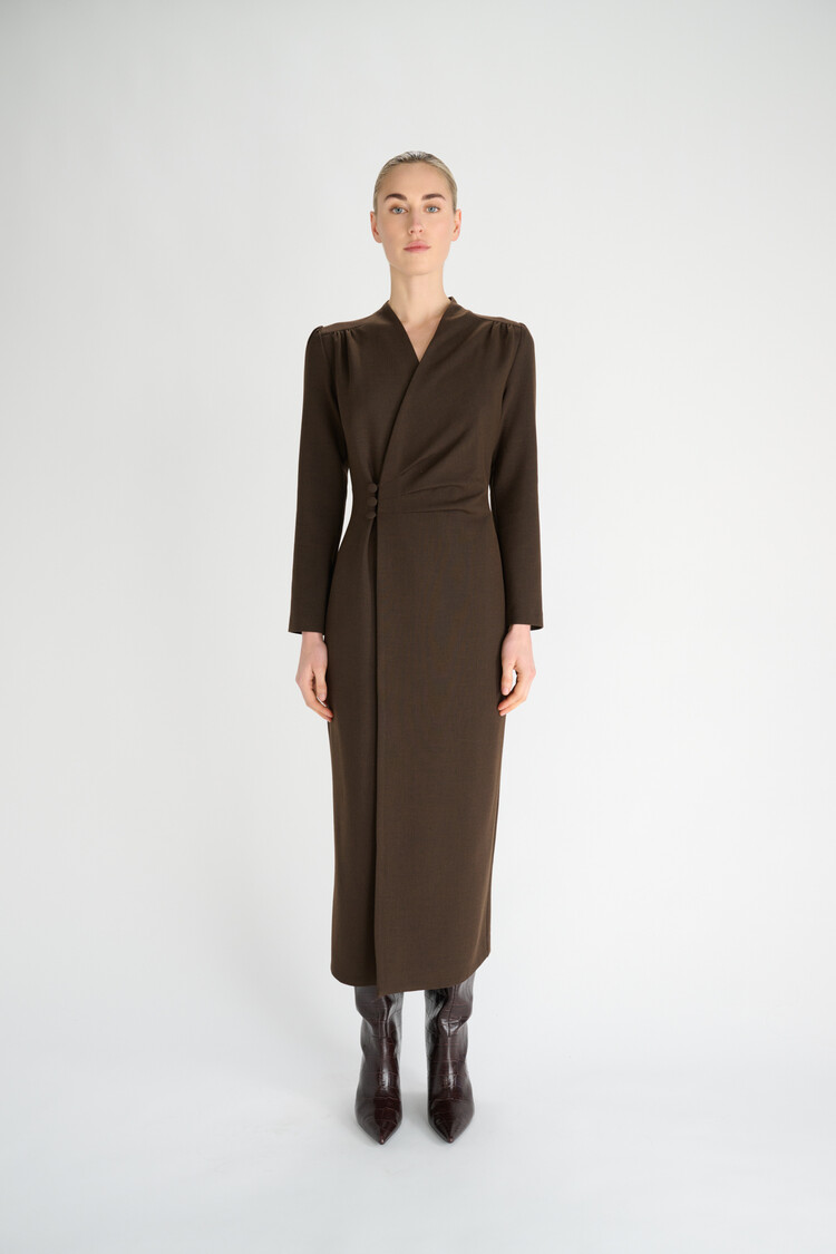 Oscar the Collection CHRIS Dress - Espresso