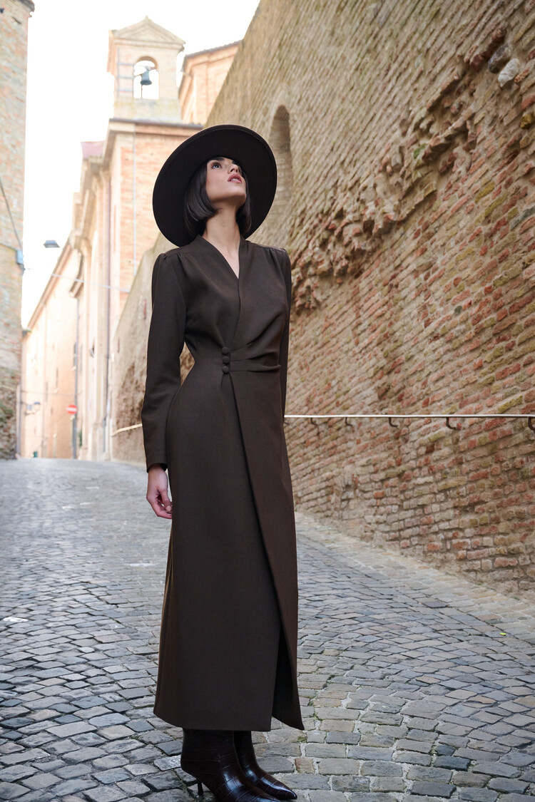Oscar the Collection CHRIS Dress - Espresso