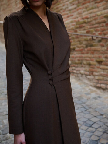 Oscar the Collection CHRIS Dress - Espresso