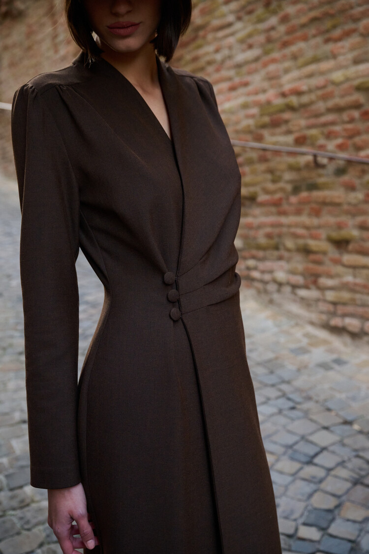 Oscar the Collection CHRIS Dress - Espresso