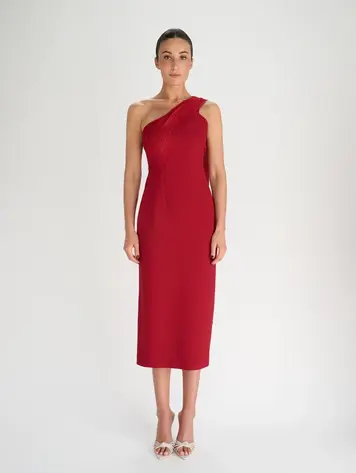 Oscar the Collection JUNE Dress - Deep Red