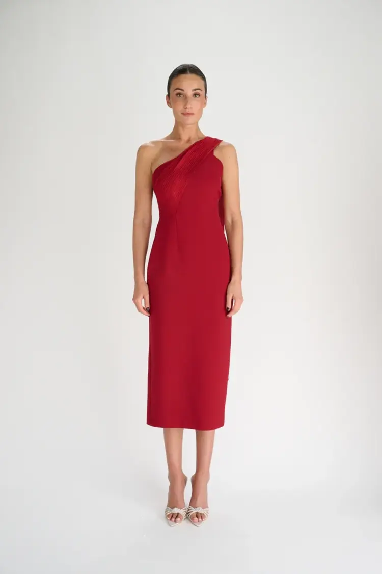 Oscar the Collection JUNE Dress - Deep Red