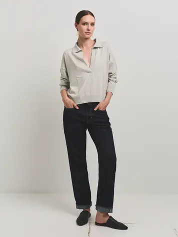 Cesar Casier AMINA Polo Light Grey