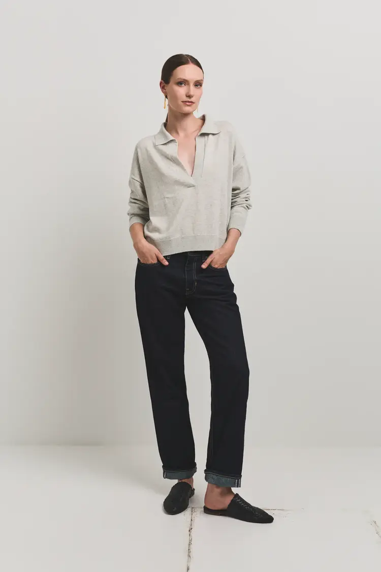 Cesar Casier AMINA Polo Light Grey