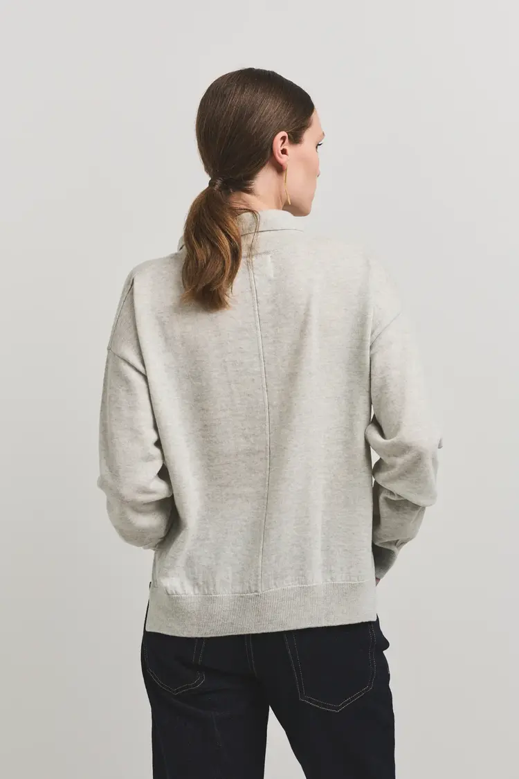 Cesar Casier AMINA Polo Light Grey