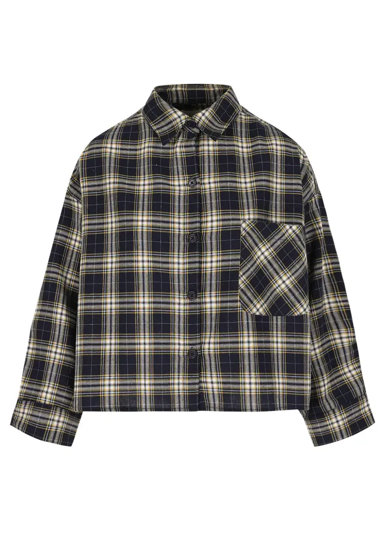 RAE Antwerp Nikki Shirt Navy Cream Check