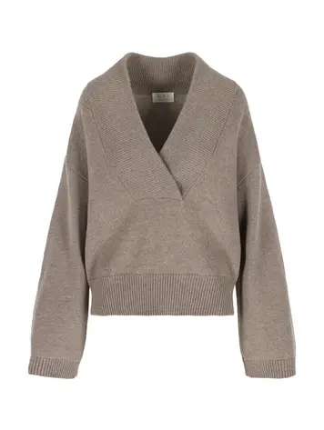 RAE Antwerp MAPLE V-Neck Sweater - Alxa Beige