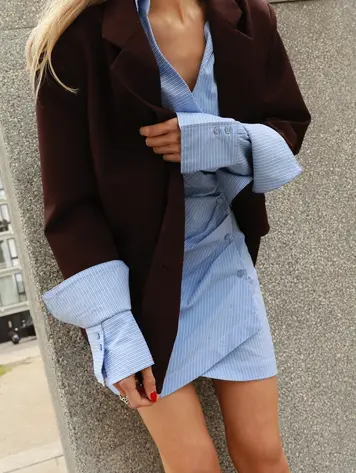 NOTED Antwerp DOA Dress - Blue Stripe
