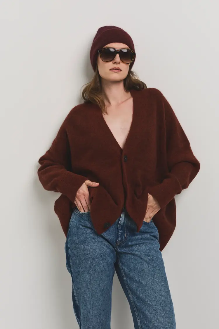 Cesar Casier JUULS Cardigan Burgundy