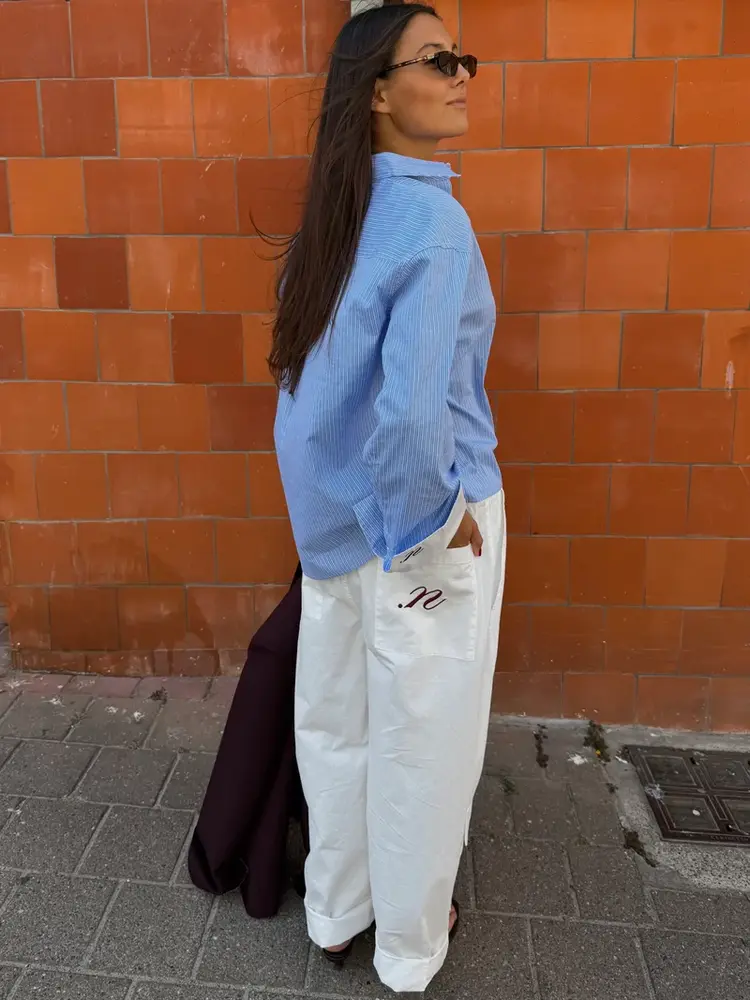 NOTED Antwerp DARA Parachute Pants - Ivory