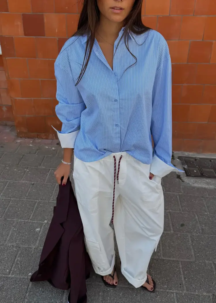 NOTED Antwerp DARA Parachute Pants - Ivory