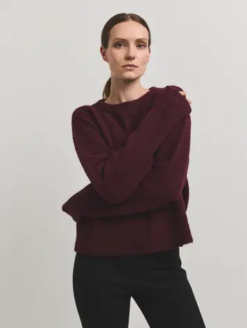 Cesar Casier CAPRI Knit Sweater Burgundy