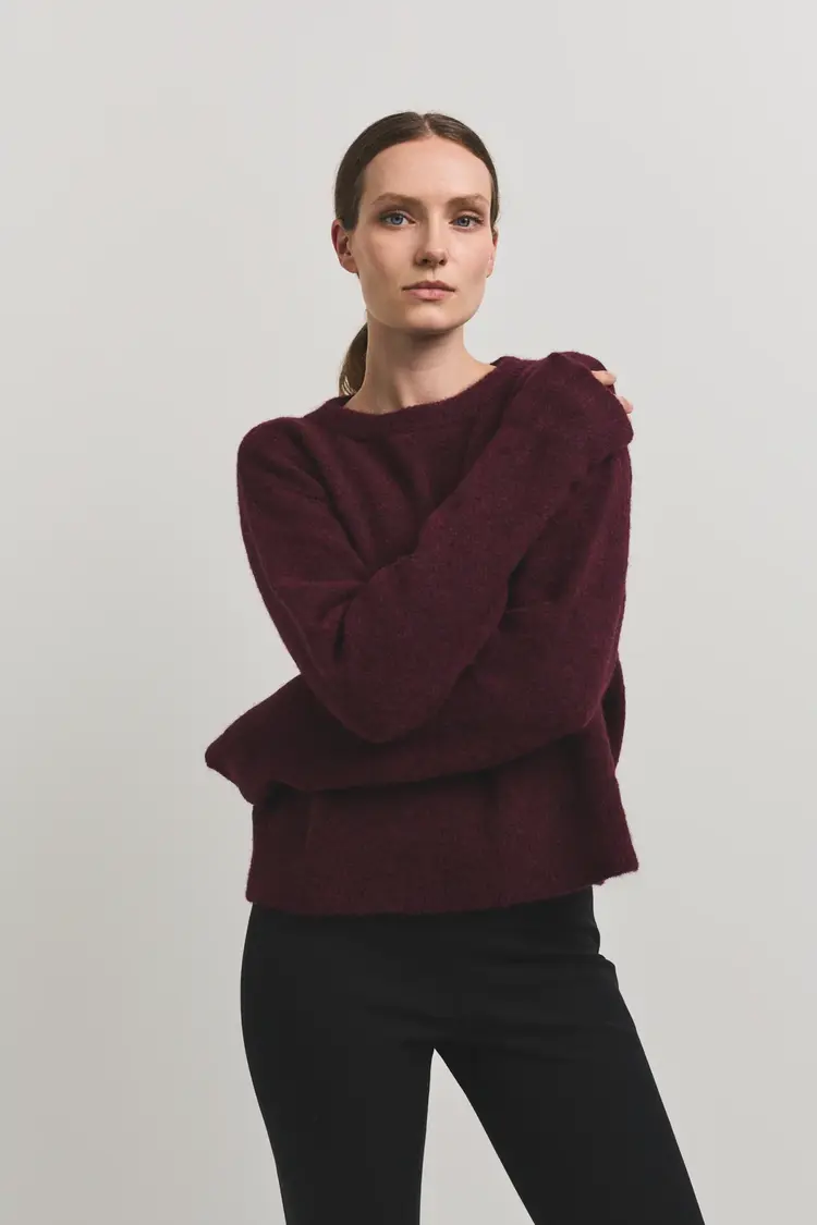 Cesar Casier CAPRI Knit Sweater Burgundy