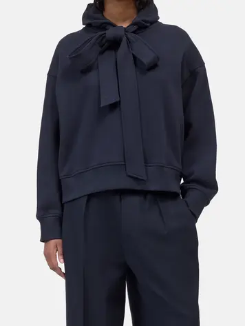 Closed Bow Tie Hoodie - Dark Night