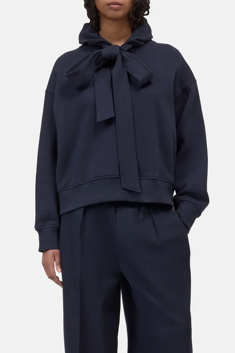 Closed Bow Tie Hoodie - Dark Night