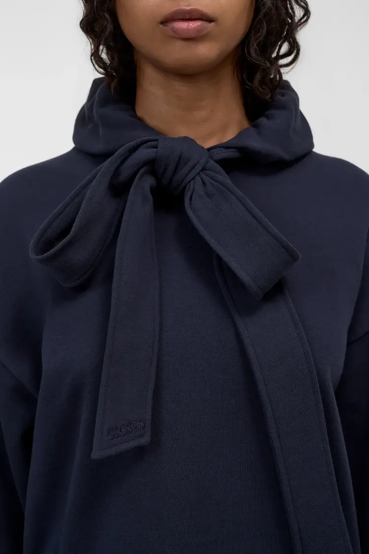 Closed Bow Tie Hoodie - Dark Night