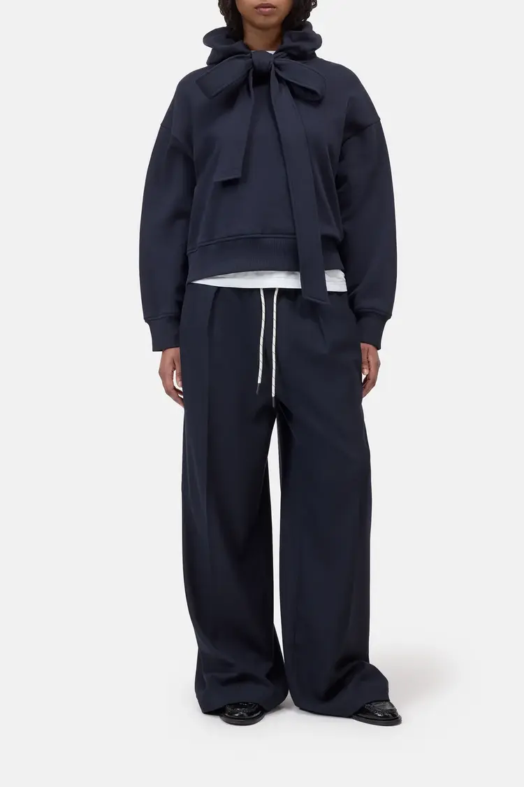 Closed Bow Tie Hoodie - Dark Night