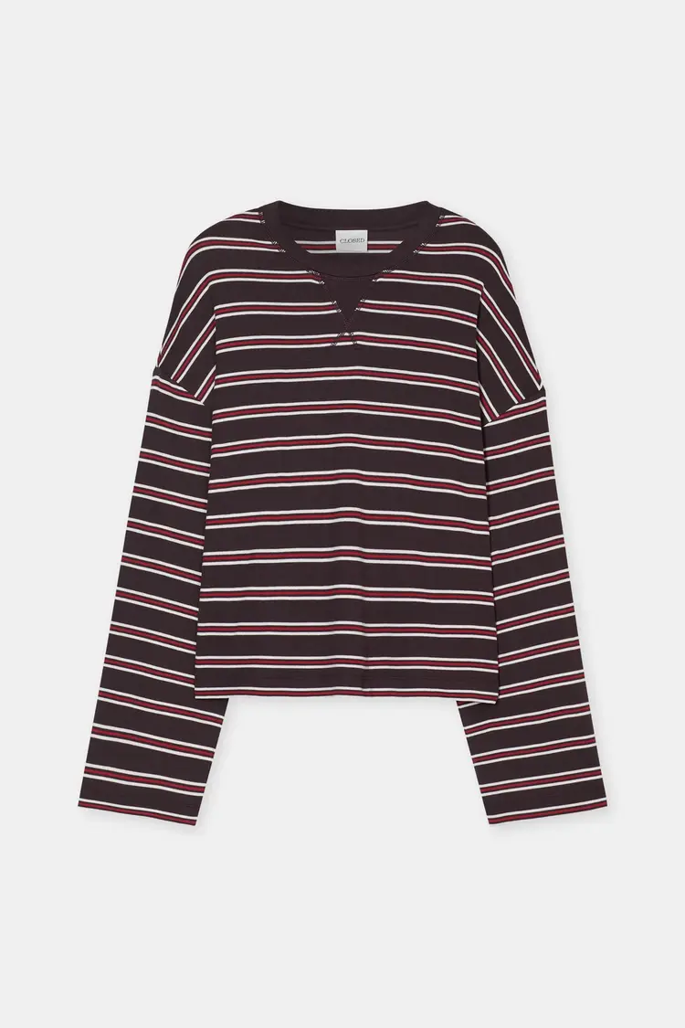 Closed C95375 Tshirt Stripes Brown