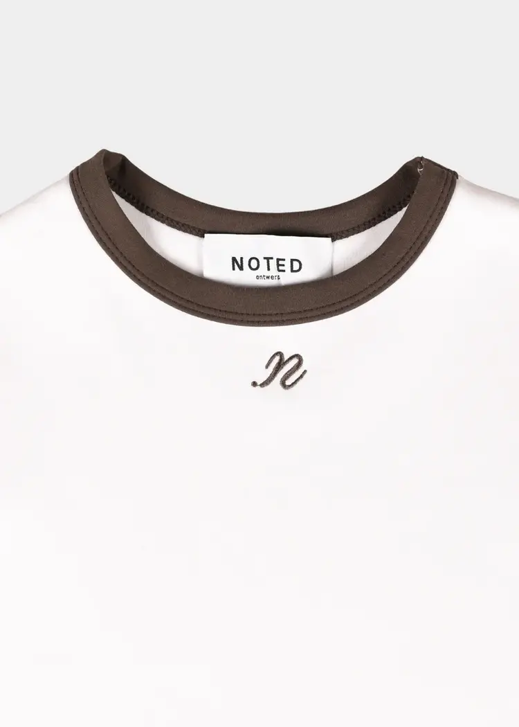 NOTED Antwerp DONNI Tshirt - White/Khaki
