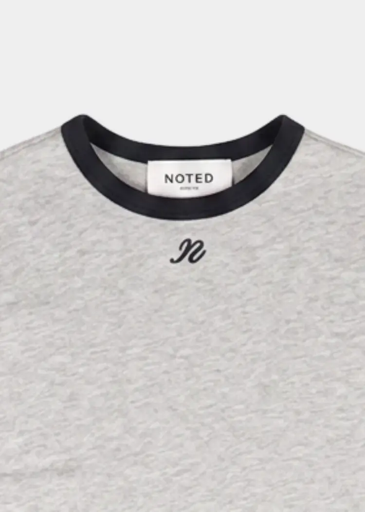 NOTED Antwerp DONNI Tshirt - Grey/Navy