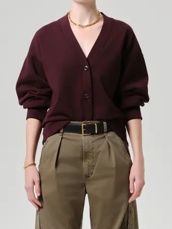 Citizens of Humanity FLEECE Cardigan Mahogany