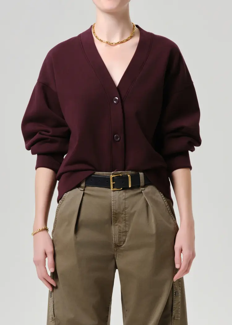 Citizens of Humanity FLEECE Cardigan Mahogany