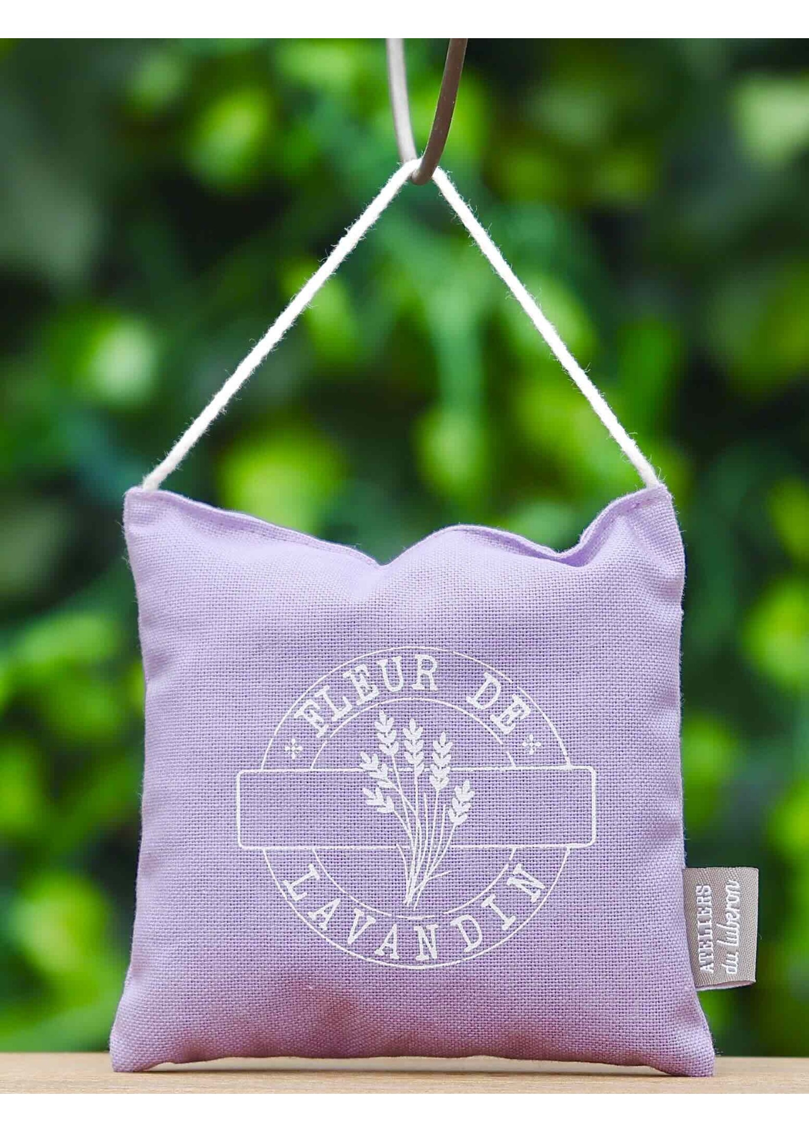 Groot lavendelkussentje met bedrukking