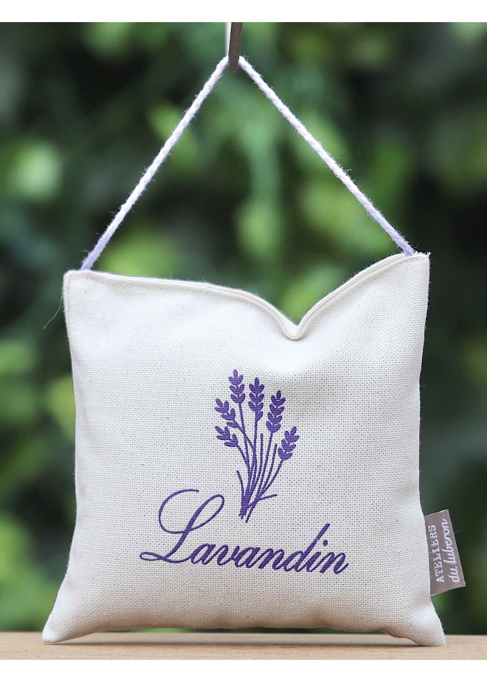 Groot lavendelkussentje met bedrukking