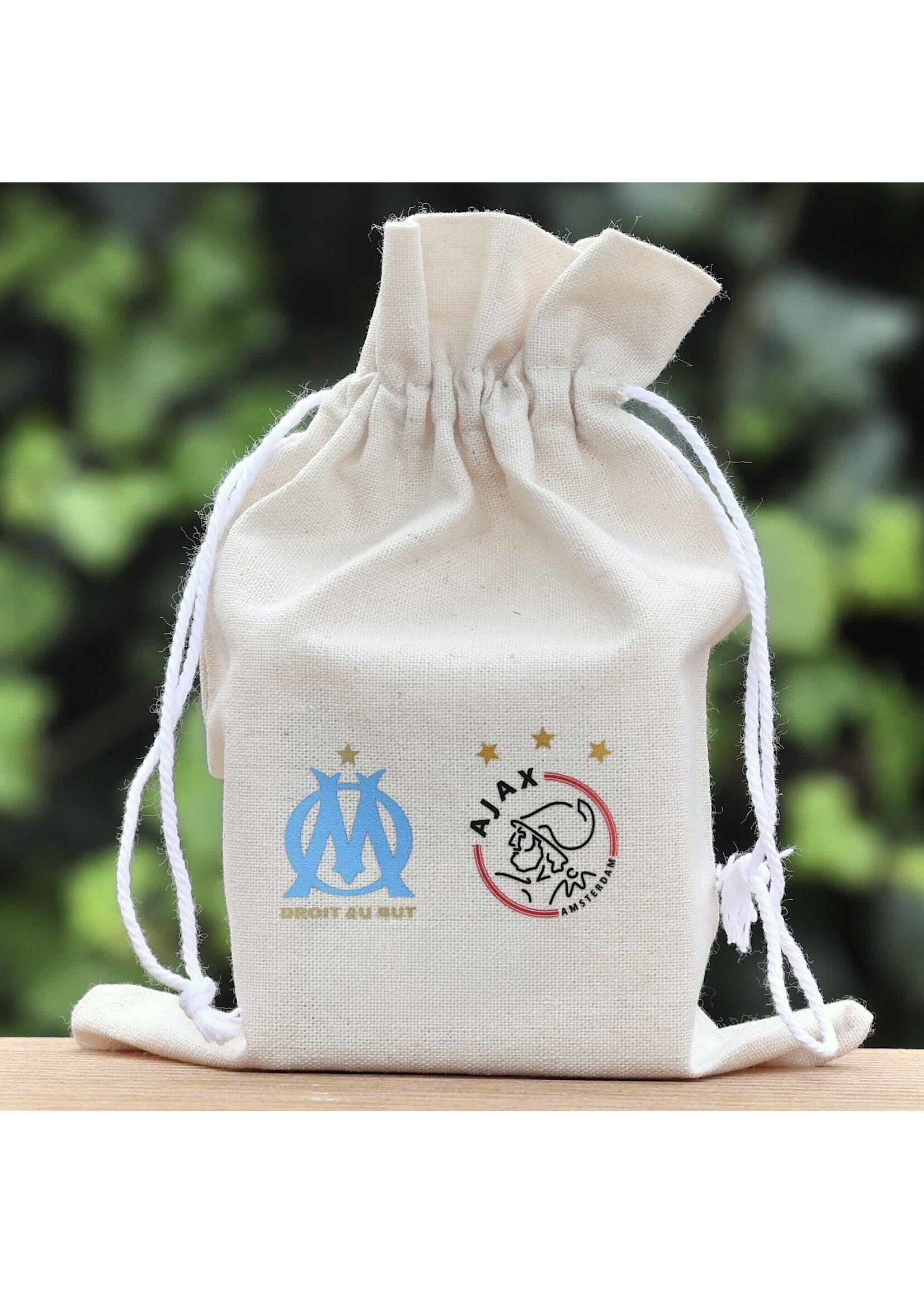 Lavendelzakje met trekkoord en bedrukking