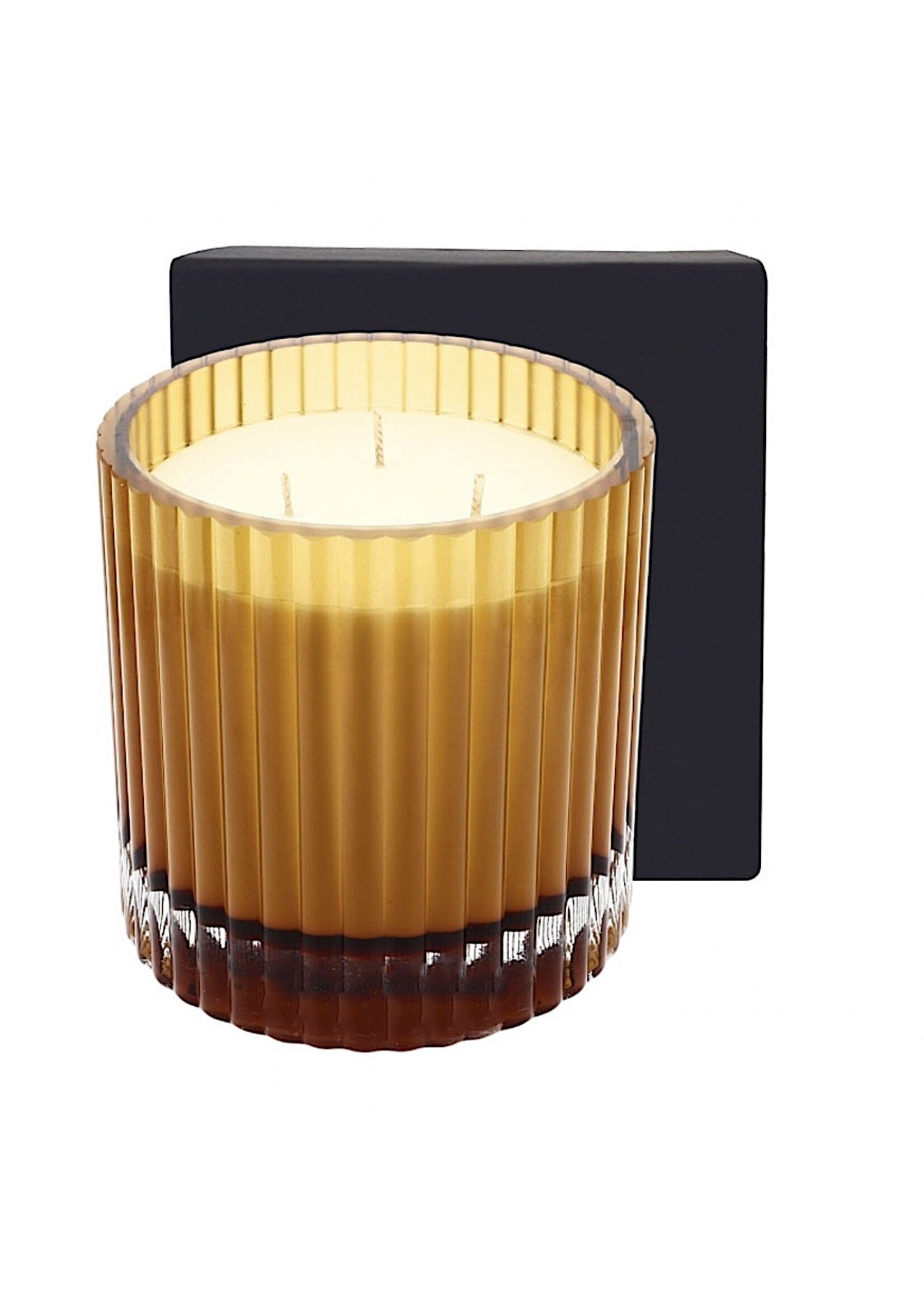 Gepersonaliseerde geurkaars in ribbelglas