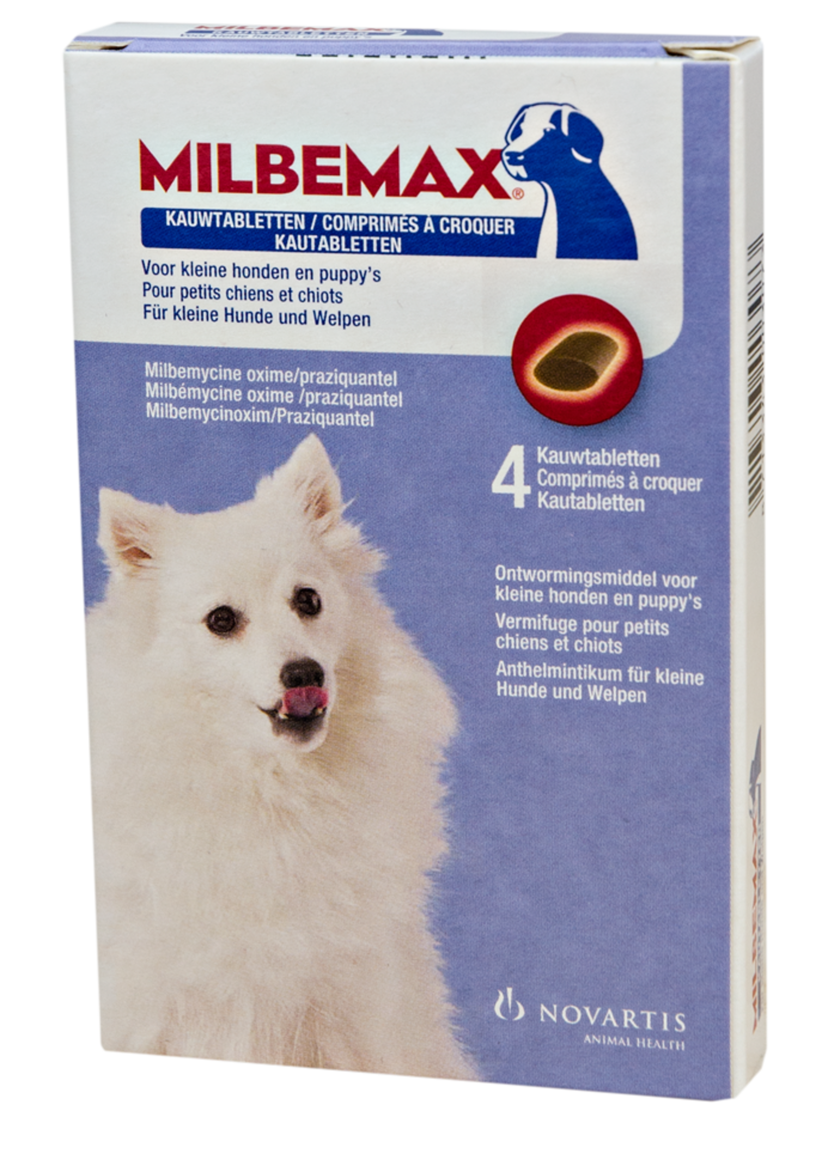 Milbemax Milbemax Kauwtabletten Hond Klein Chewy <5kg 4 tabl.