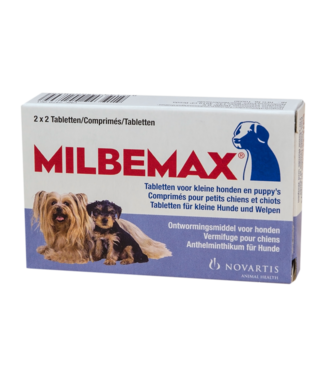 Milbemax Milbemax Tabletten Puppy/Kleine hond <5kg 4 tabl.