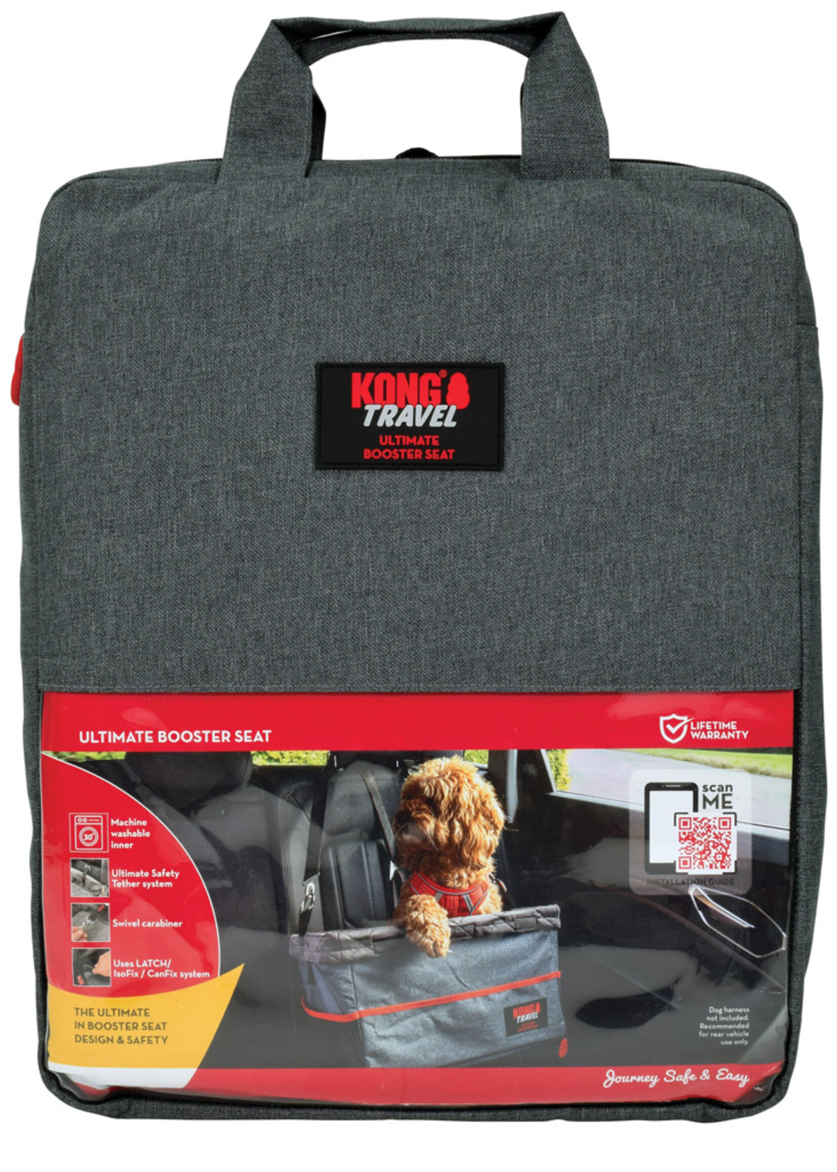 KONG KONG Travel Ultimate Booster Seat & Tether