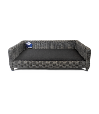 Let's Sleep Let's Sleep Cozy Basket Rieten Hondenmand L Antraciet