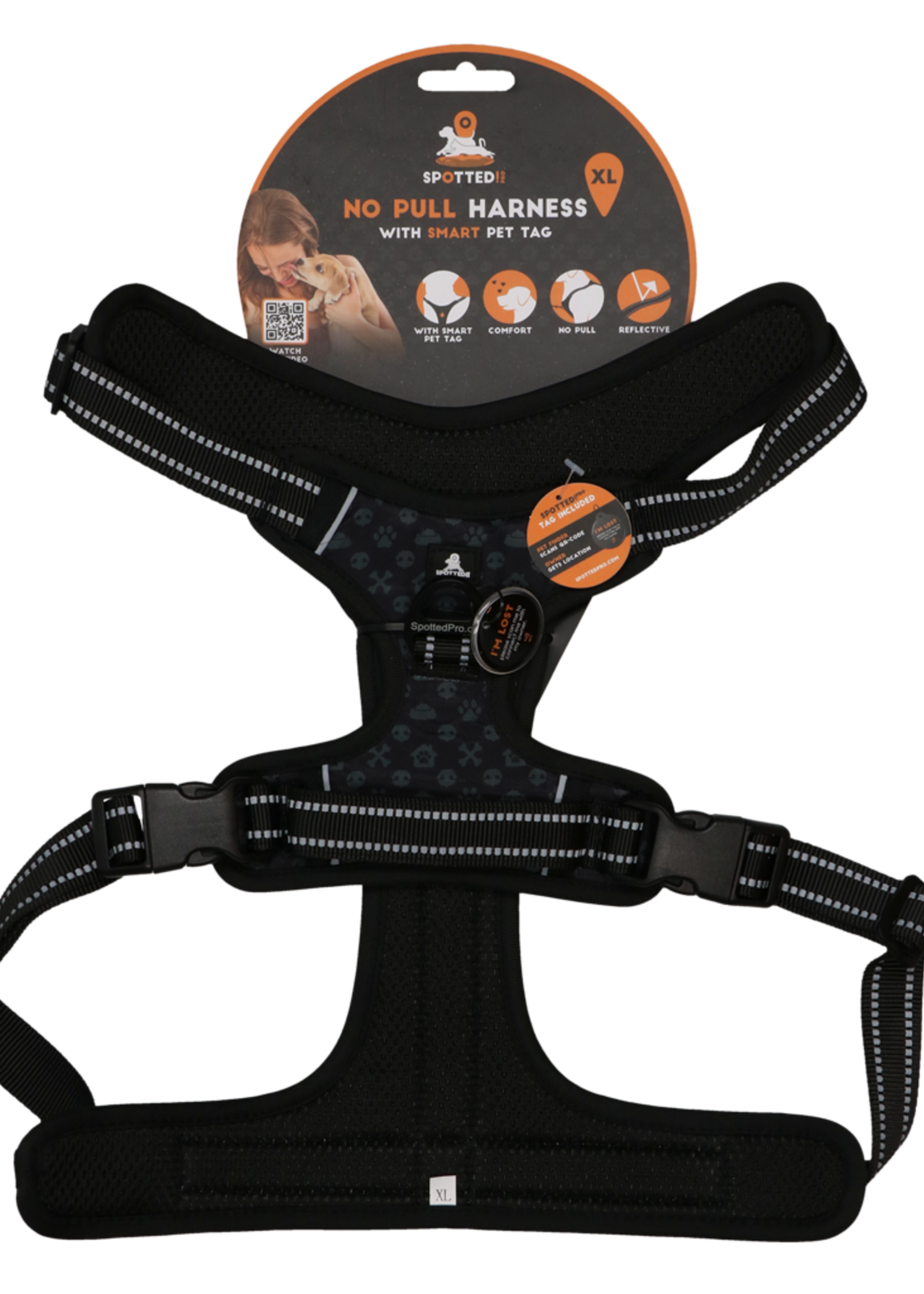 Spotted! Pro Spotted! Pro No Pull Harnas Donker Grijs XL