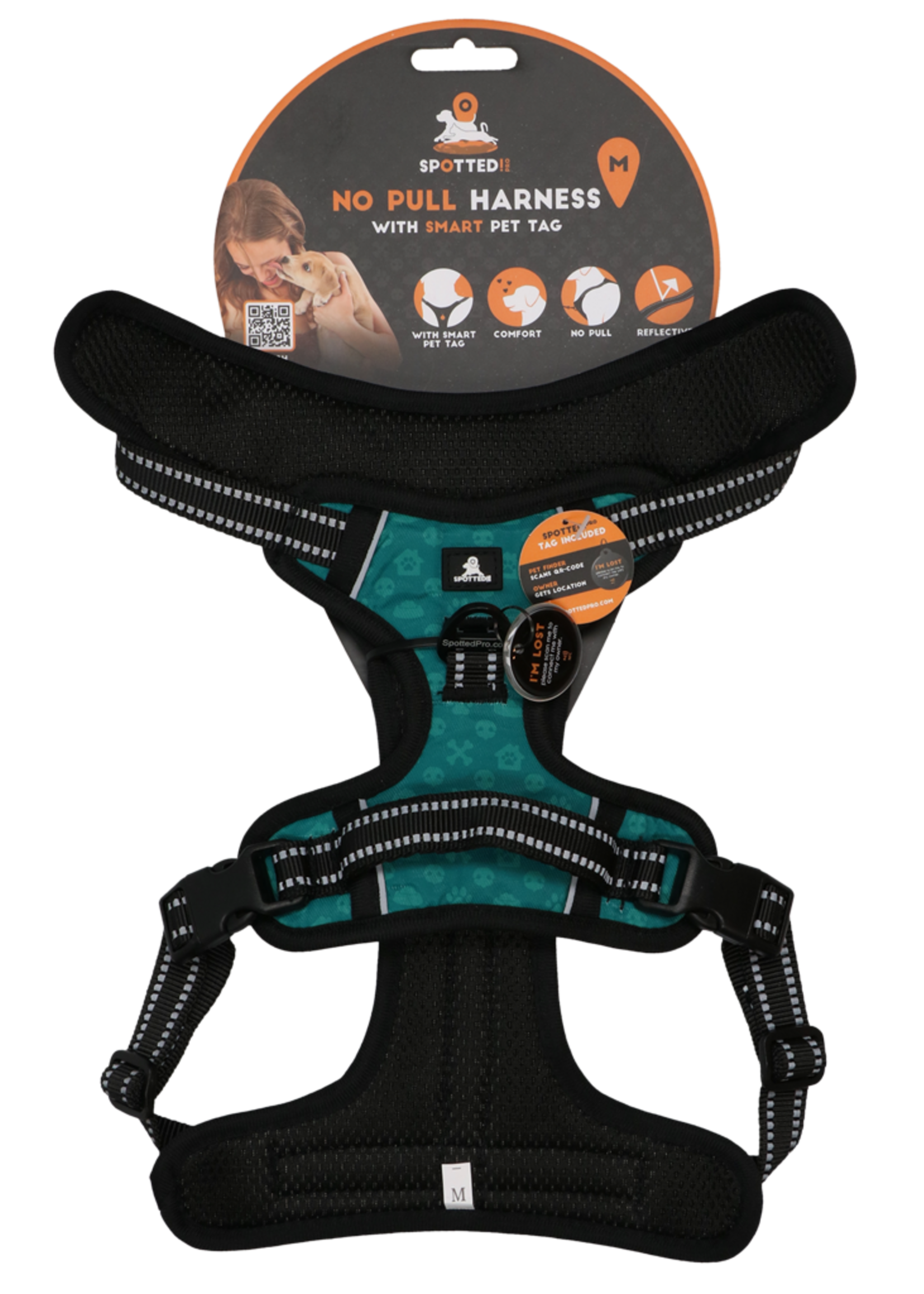 Spotted! Pro Spotted! Pro No Pull Harnas Groen M