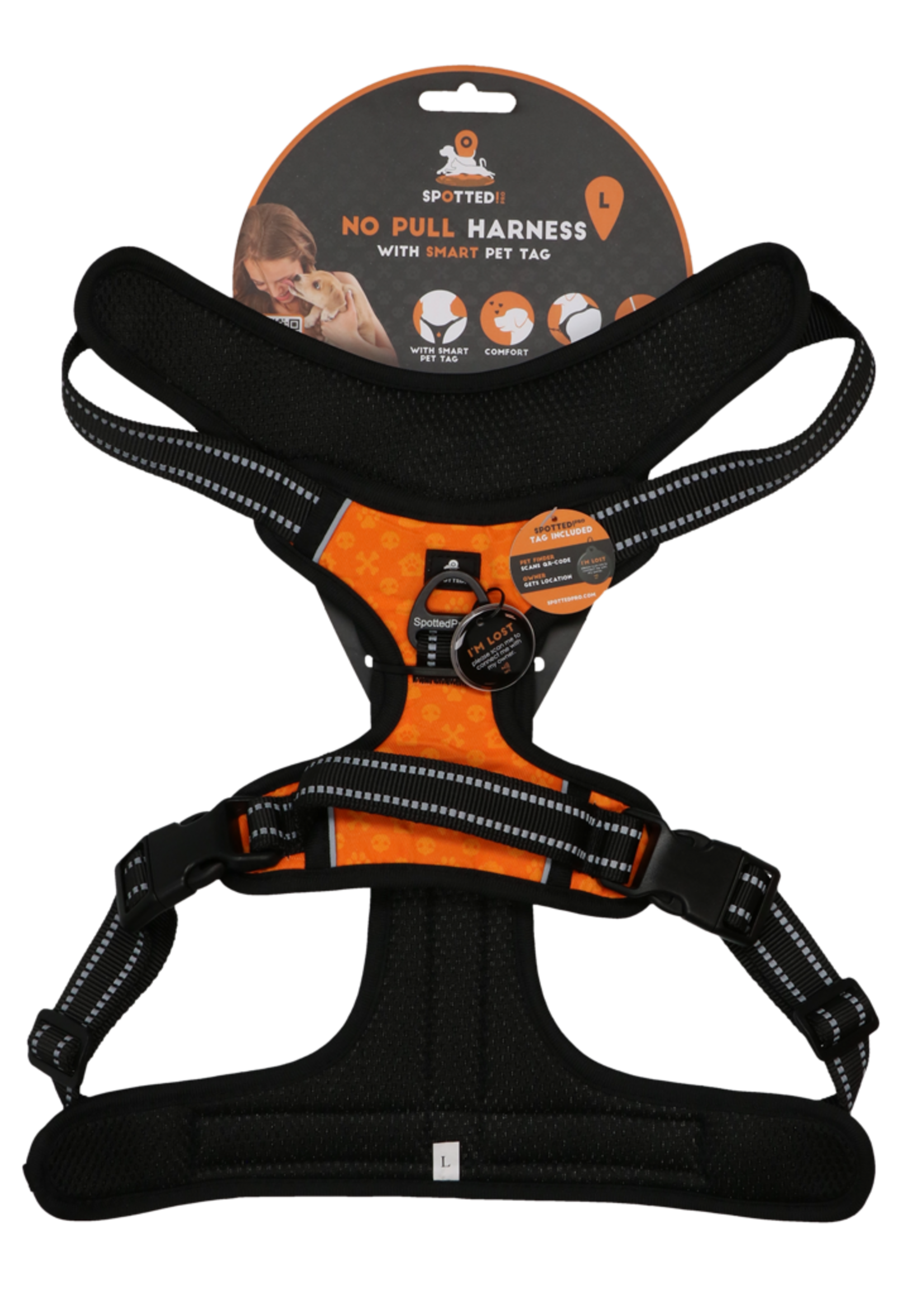 Spotted! Pro Spotted! Pro No Pull Harnas Oranje L