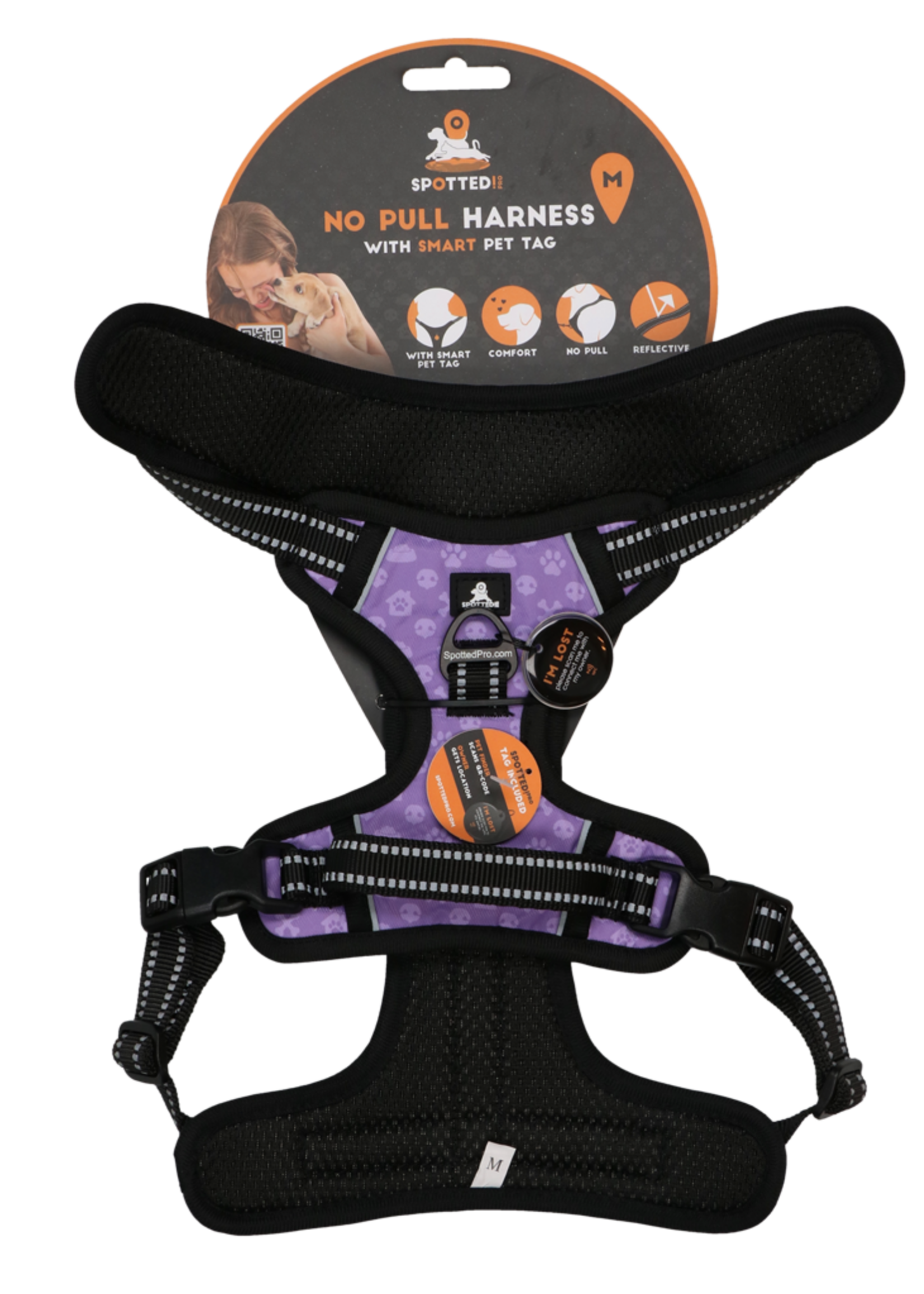 Spotted! Pro Spotted! Pro No Pull Harnas Paars M