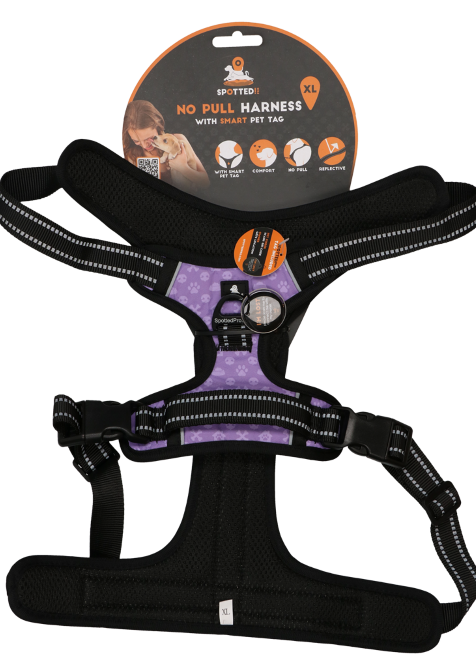 Spotted! Pro Spotted! Pro No Pull Harnas Paars XL