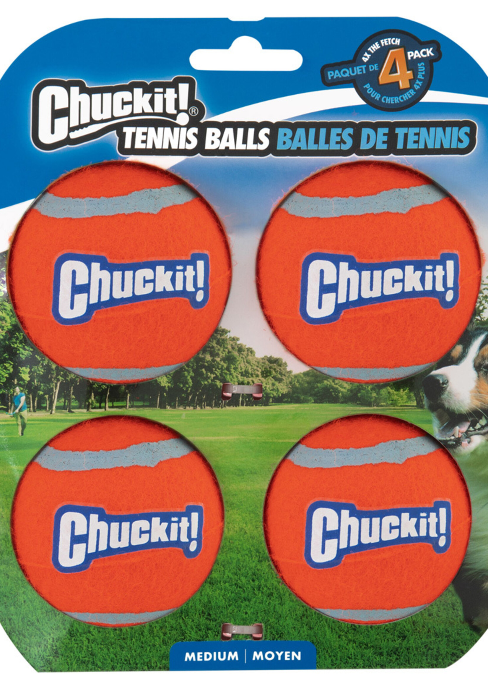 Chuckit! Chuckit! Tennis Ball M (4-pack)