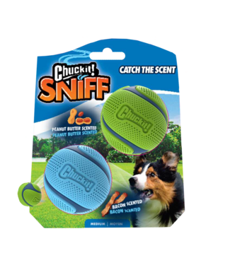 Chuckit! Chuckit! Sniff Fetch Ball Bacon & Peanut Butter M 2-pack