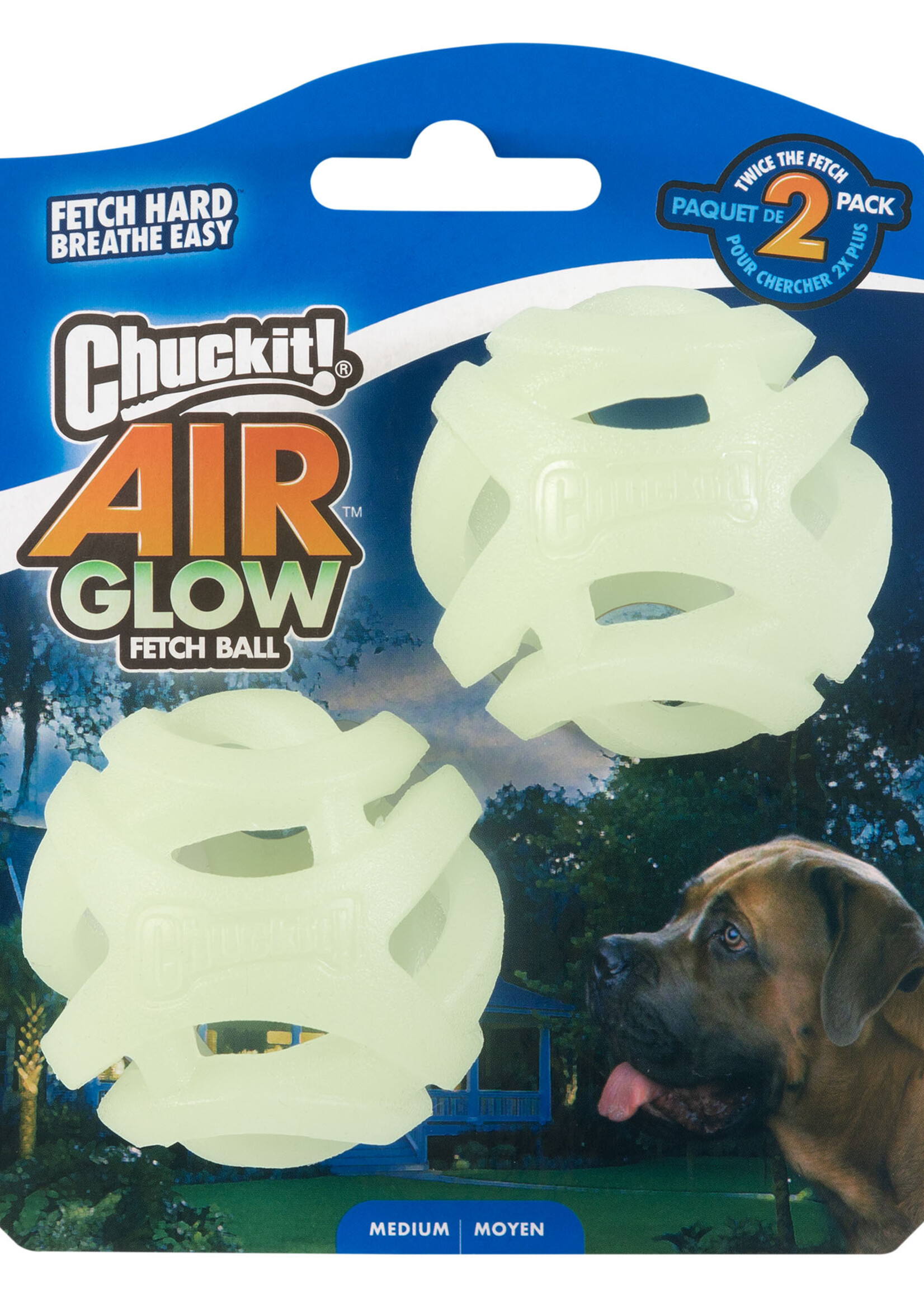 Chuckit! Chuckit! Air Glow Fetch Ball M (2-pack)