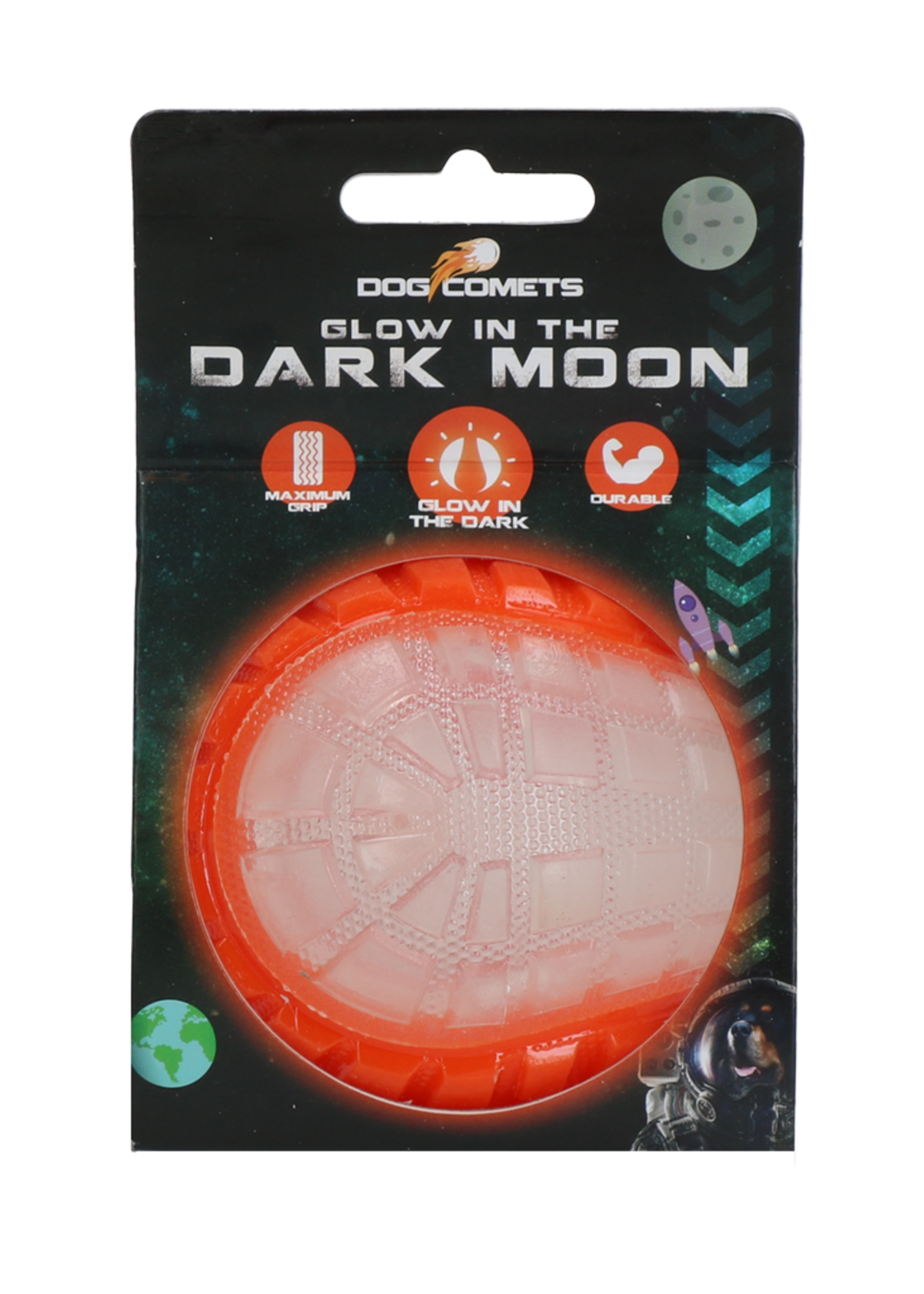 Dog Comets Dog Comets Glow In The Dark Moon Bal M Oranje