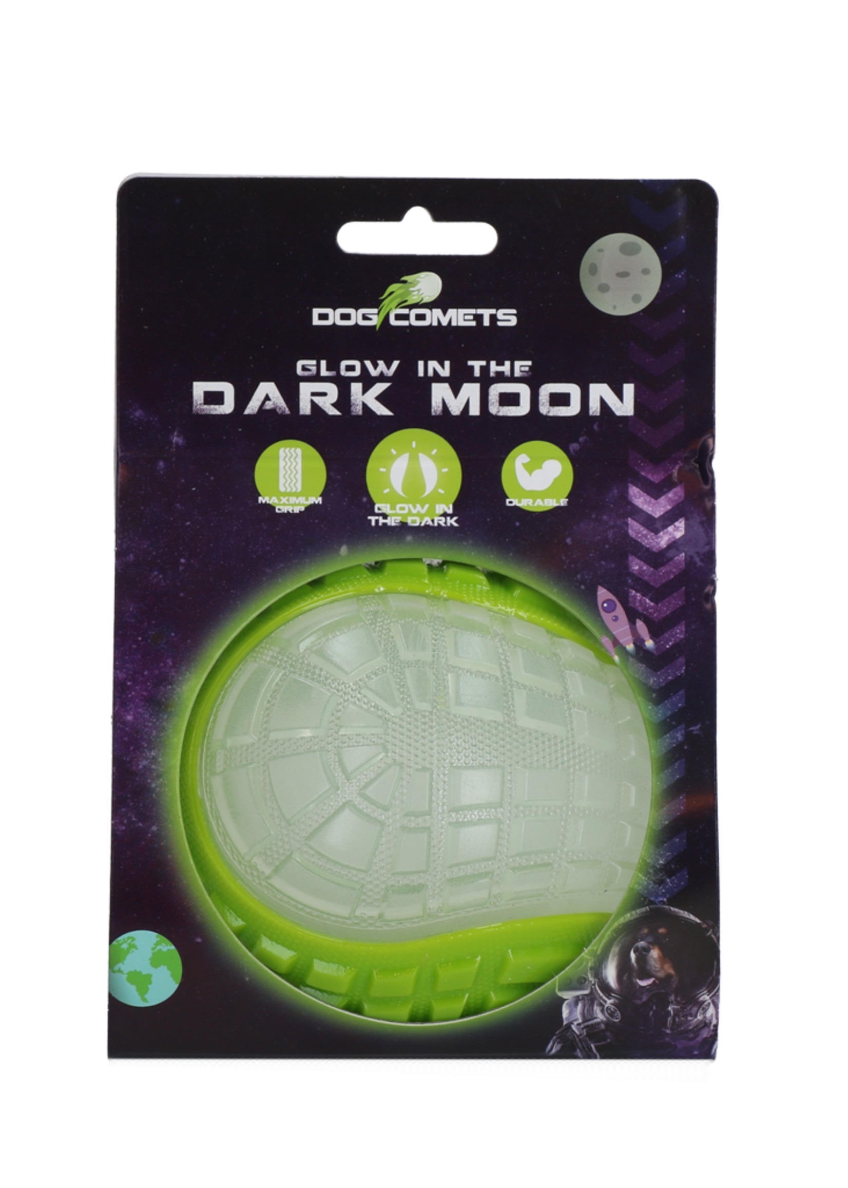 Dog Comets Dog Comets Glow In The Dark Moon Bal L Groen