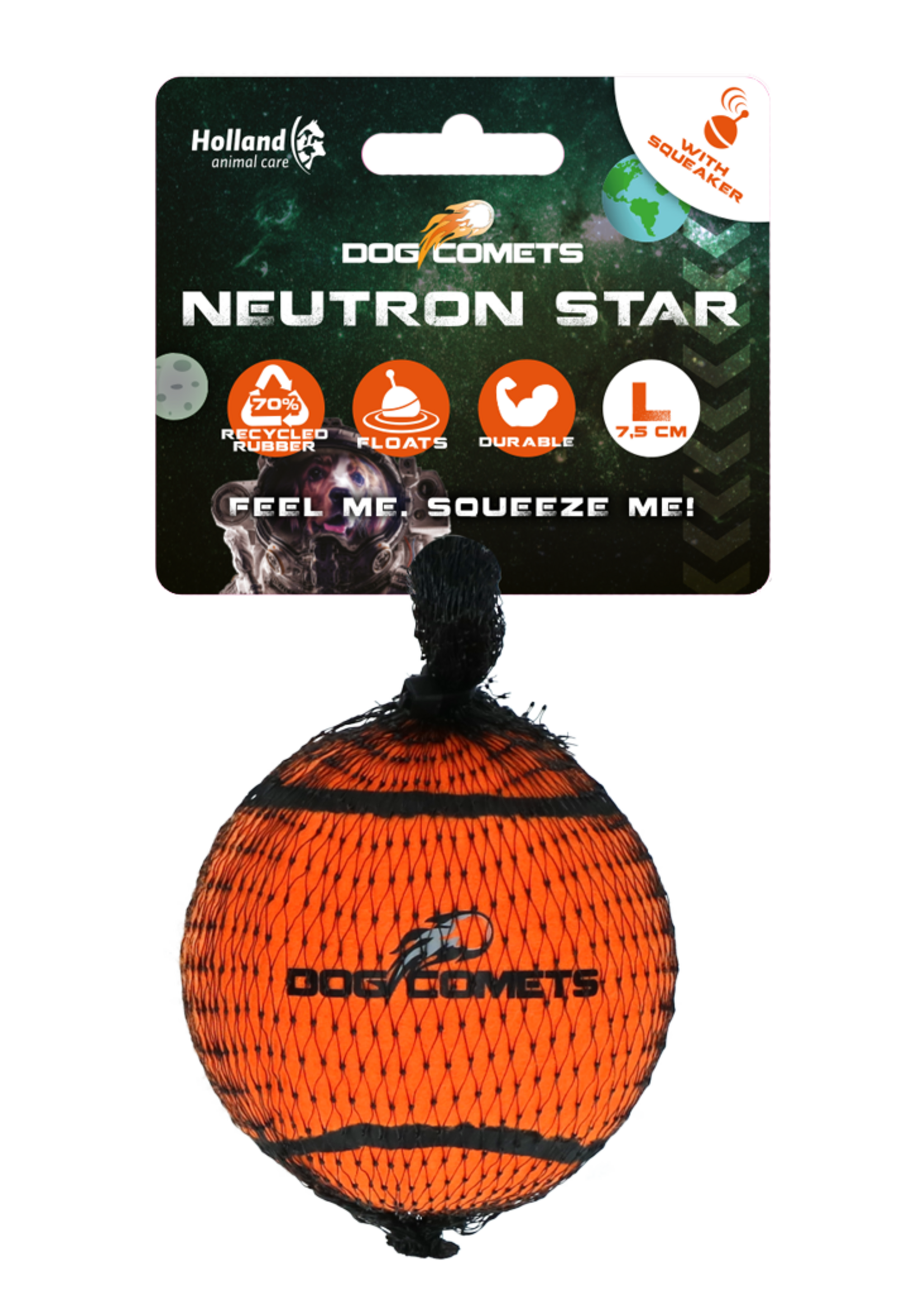 Dog Comets Dog Comets Tennisbal Met Pieper Neutron Star L Oranje